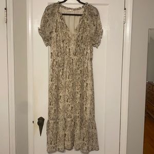 Snake Print Maxi Boutique Dress